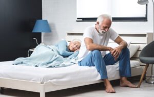 Senior man's problem with insomnia